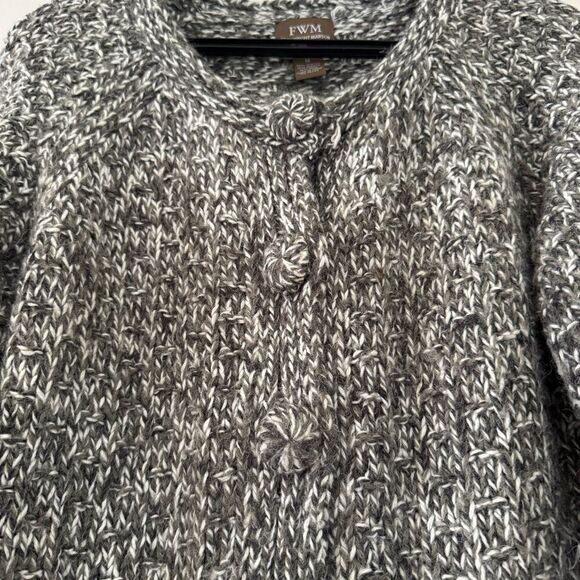 Fenn Wright Manson Wool Alpaca Blend Chunky Cardigan Sweater Size Medium - Picture 3 of 4